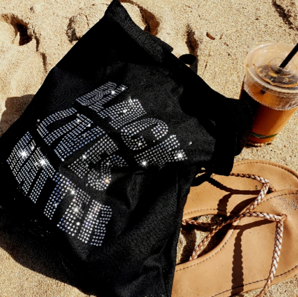 BLM Embellished Tote Bag Black